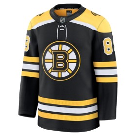Boston Bruins Fanatics Premium David Pastrnak 2024-25 Heim Schwarz Trikot - Herren